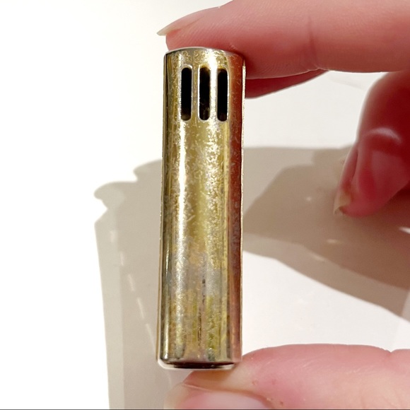 Vintage Flame Crest Electric Light Gold Tone Metal Star Blue Velvet Case Box - Picture 4 of 10